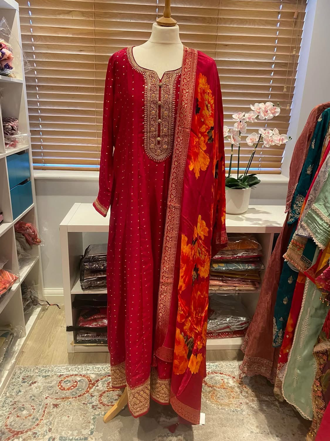 Anarkali style duppata set