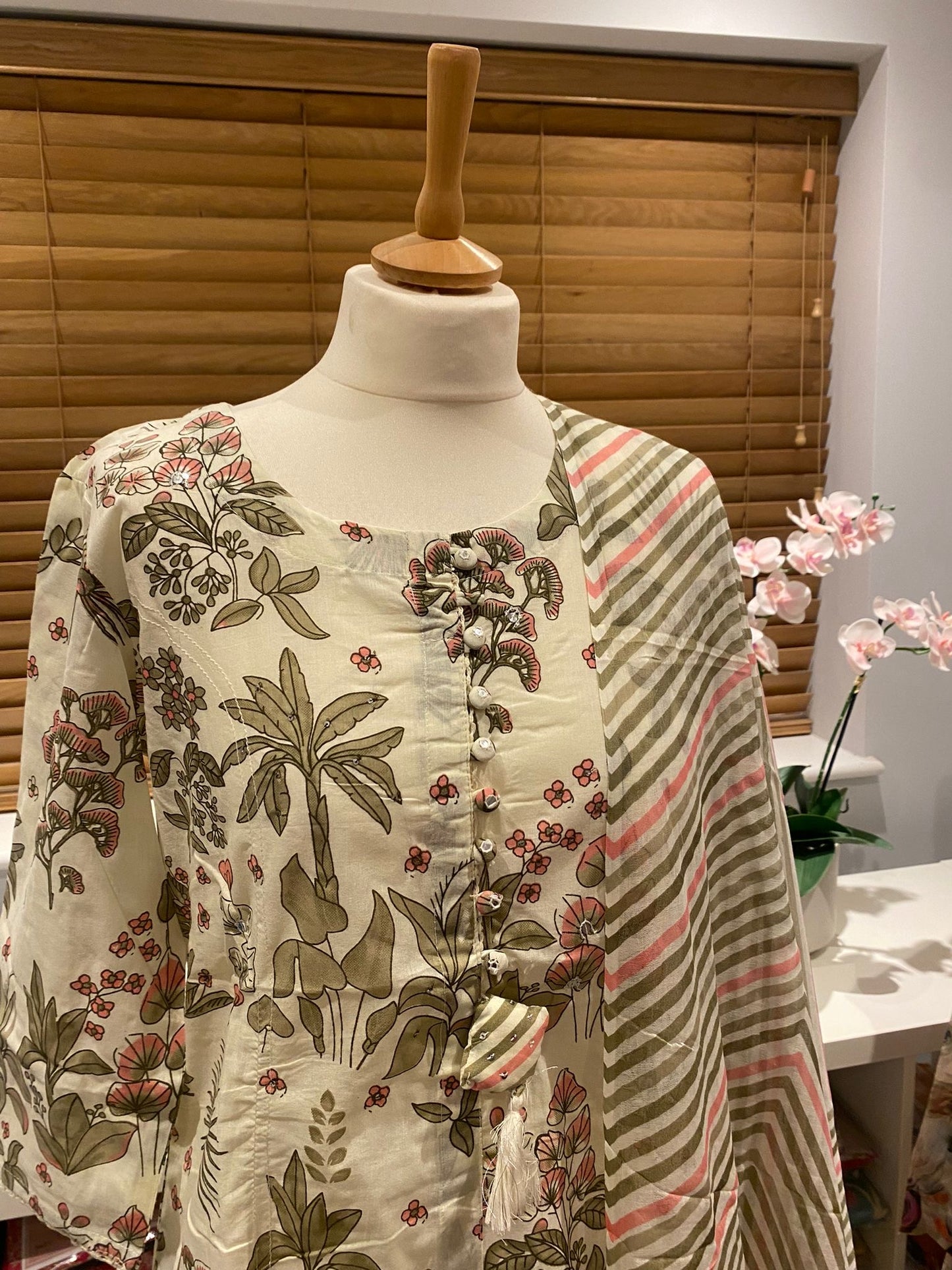 Printed Cotton Kurta Set