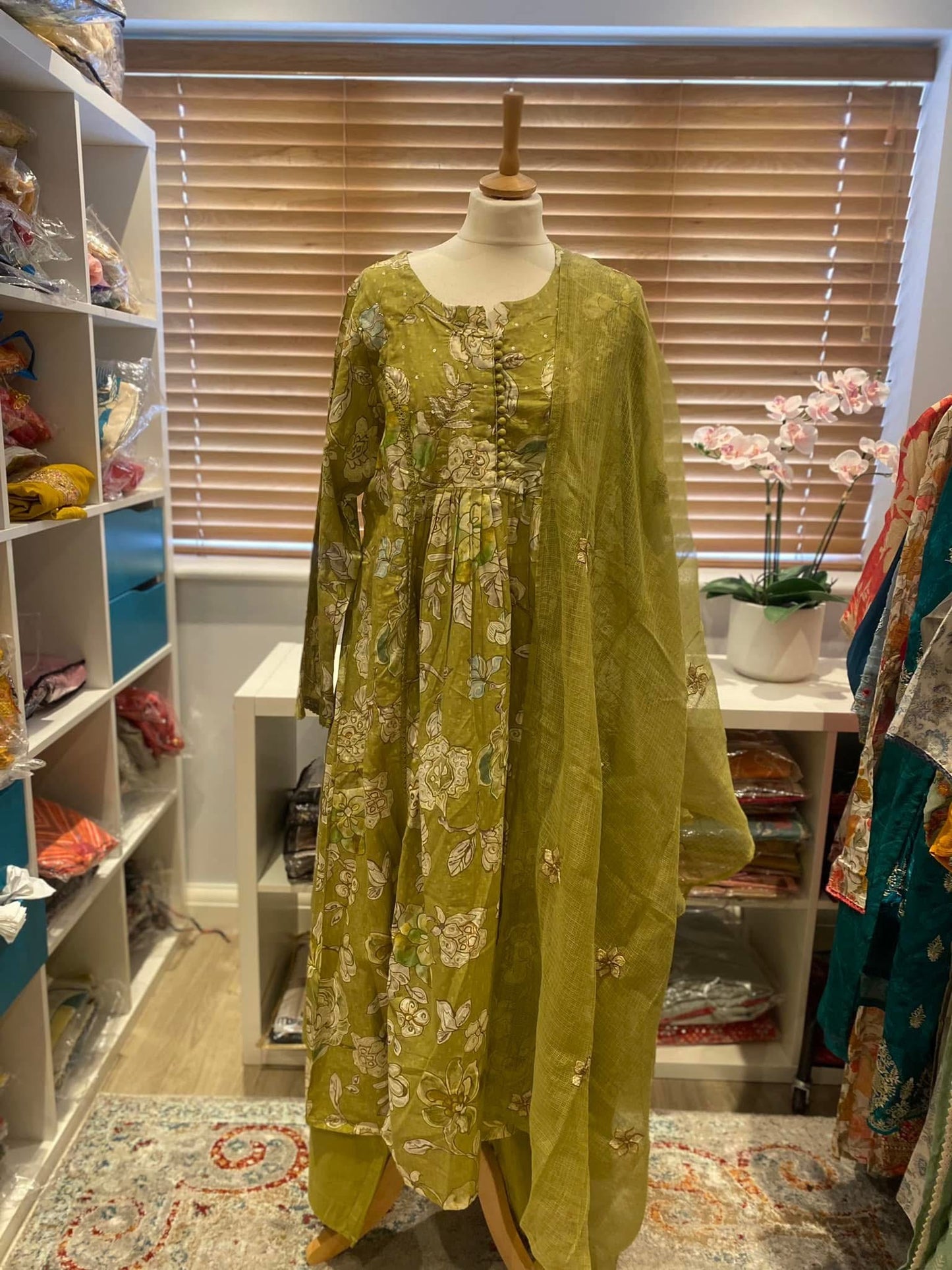 Floral printed A- Line Kurta set