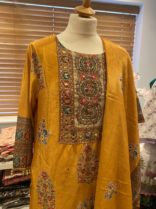 A- line style Kurta set