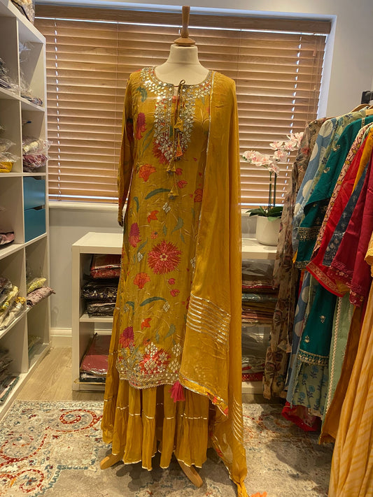 Floral sharara style dress