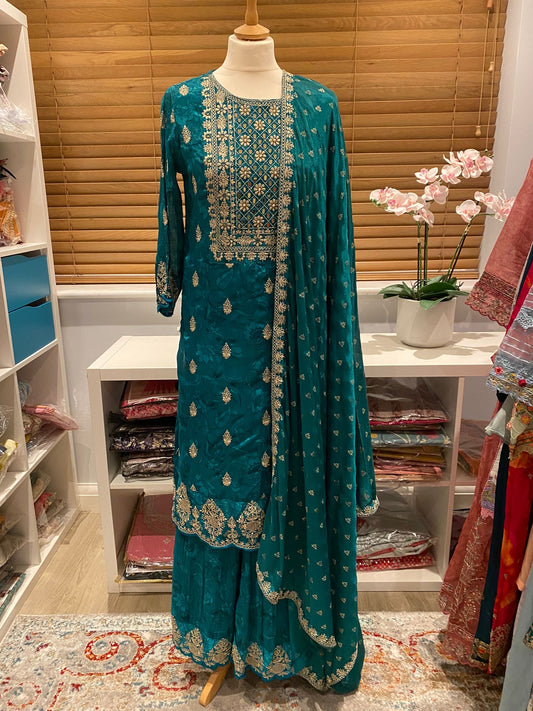 A line Kurta set with sharara